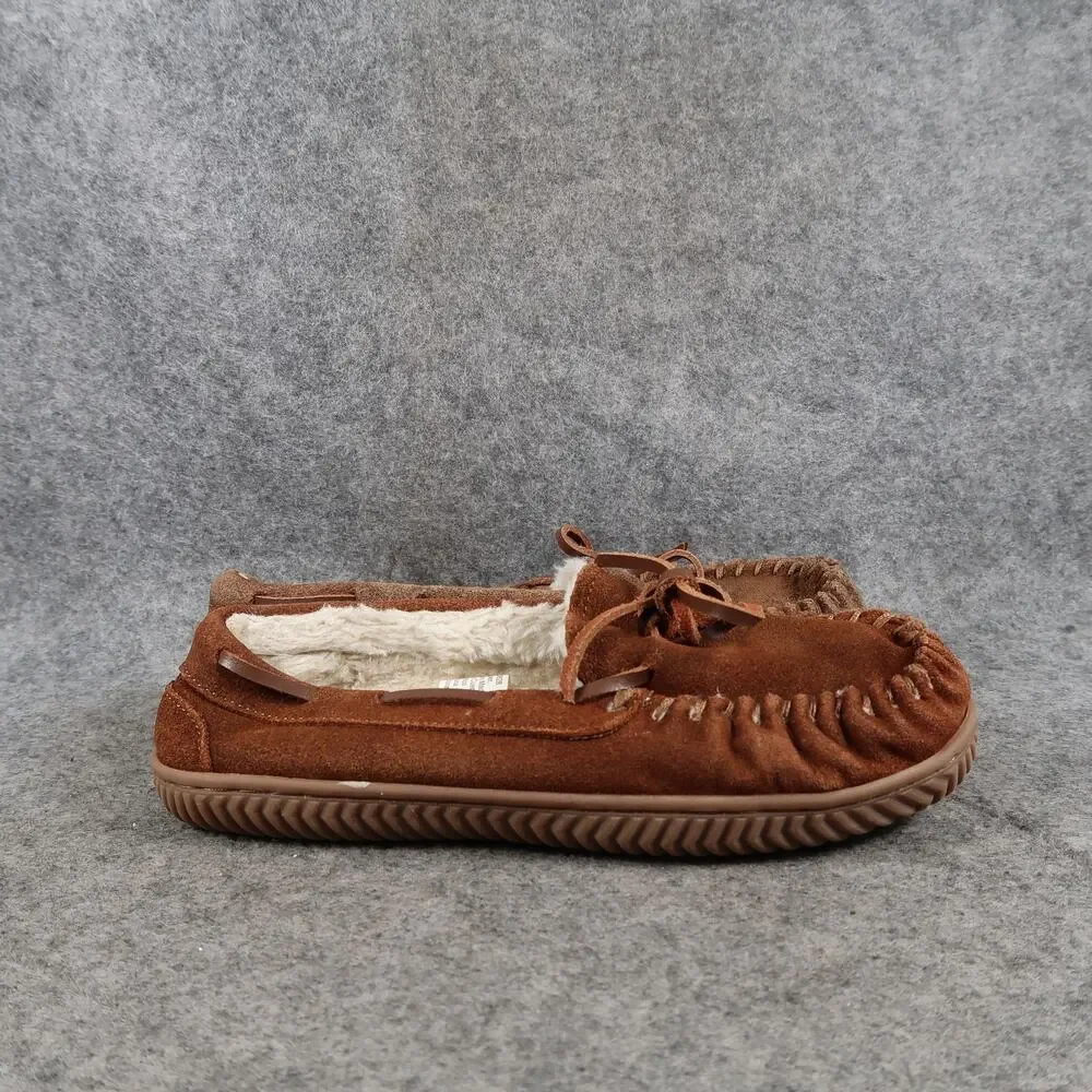 Wonder Nation Shoes Kids 13 1 Slippers Moccasin Loafer Brown Slip On Faux Fur